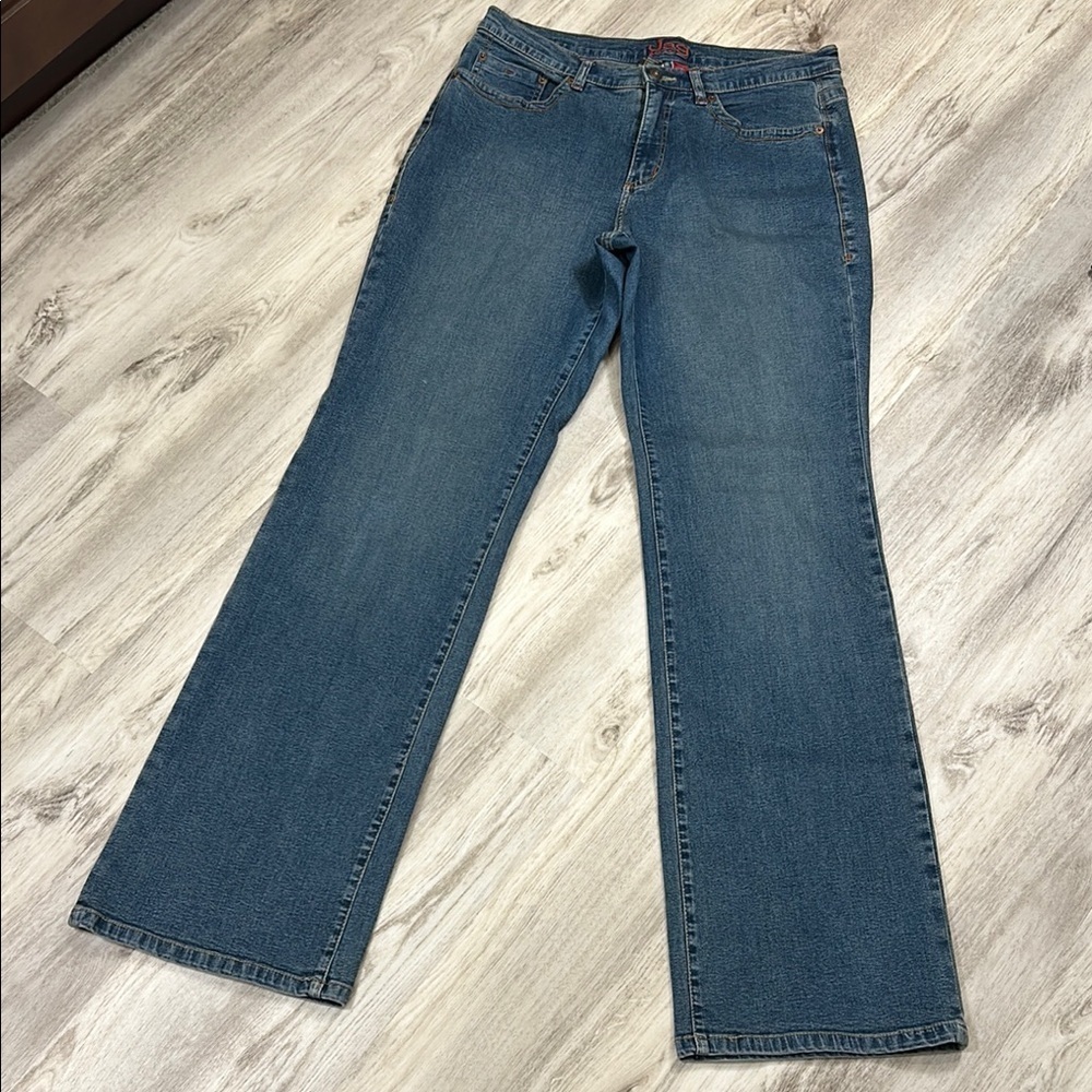 Vintage 90s Y2K JAG Embroidered‎ Denim Wide Leg Flare Jeans / Women’s Sz 16 XL